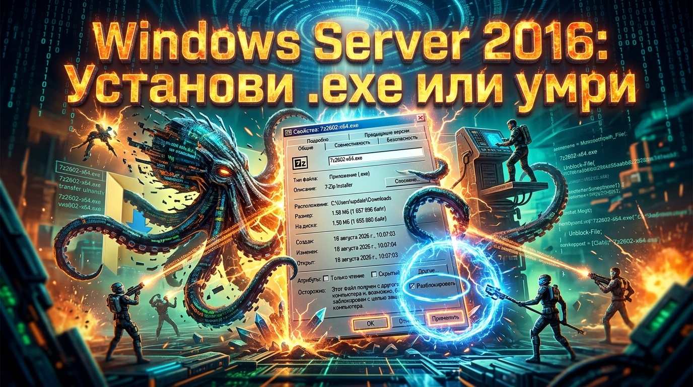 Windows Server 2016. Установи .exe или умри